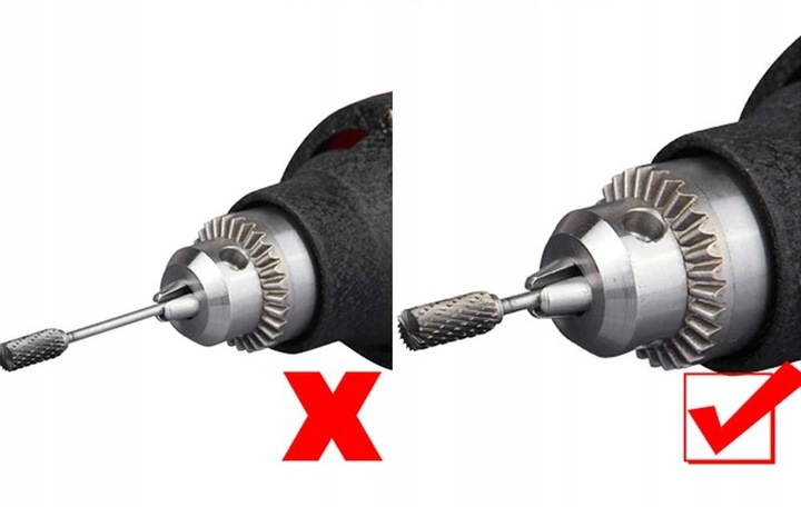 FREZY TRZPIENIOWE DO METALU 10SZT Z WĘGLIK WOLFRAMU Z WĘGLIKA