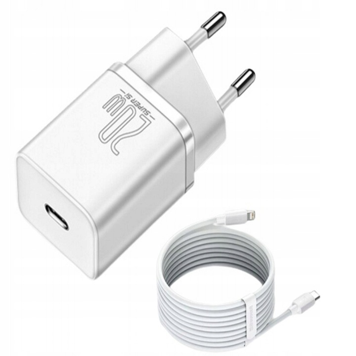 Ładowarka sieciowa Baseus do Apple ipone X 11 12 13 kabel Lightning USB-C