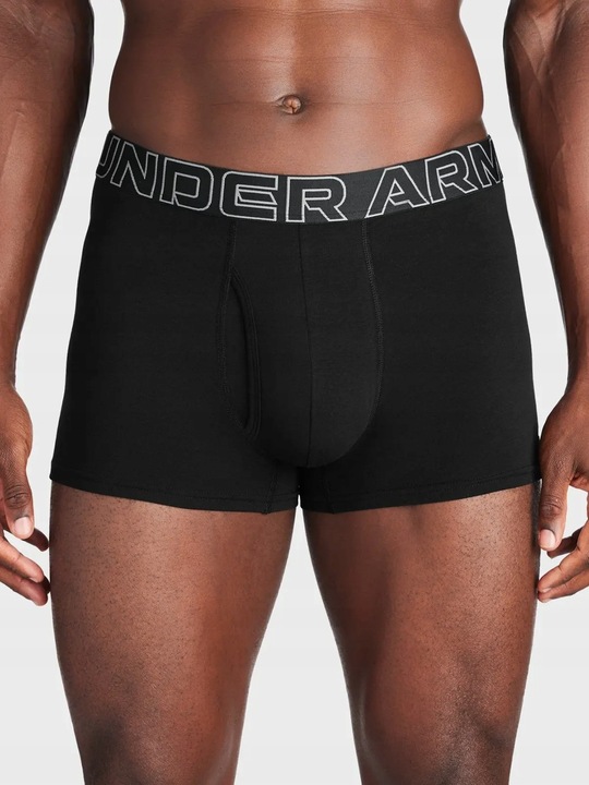 BOKSERKI MĘSKIE UNDER ARMOUR MAJTKI SPORTOWE BAWEŁNA KOMFORT 3" 1383891-001