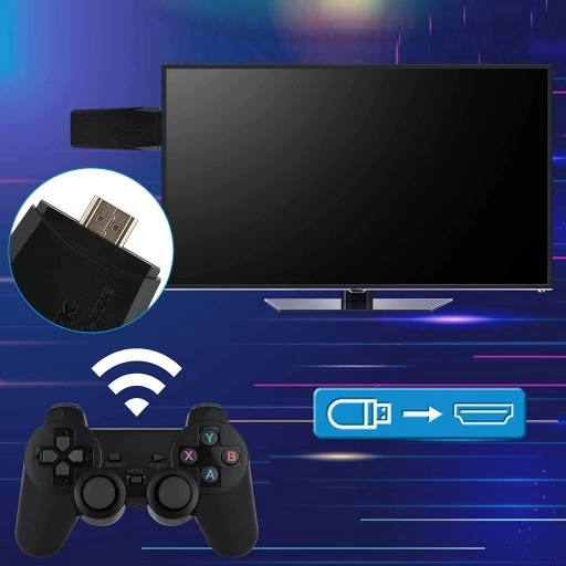 KONSOLA RETRO GRA TELEWIZYJNA BEZPRZEWODOWE 2 PADY 10000 GIER EMULATOR