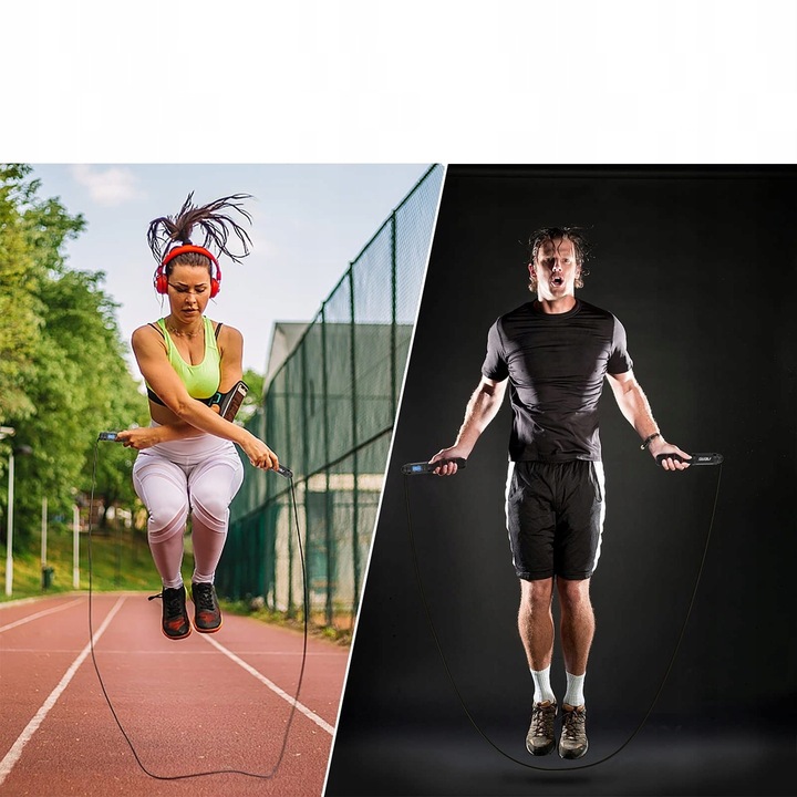 Skakanka z licznikiem LCD, regulowana długość , fitnes , odchudzanie linka