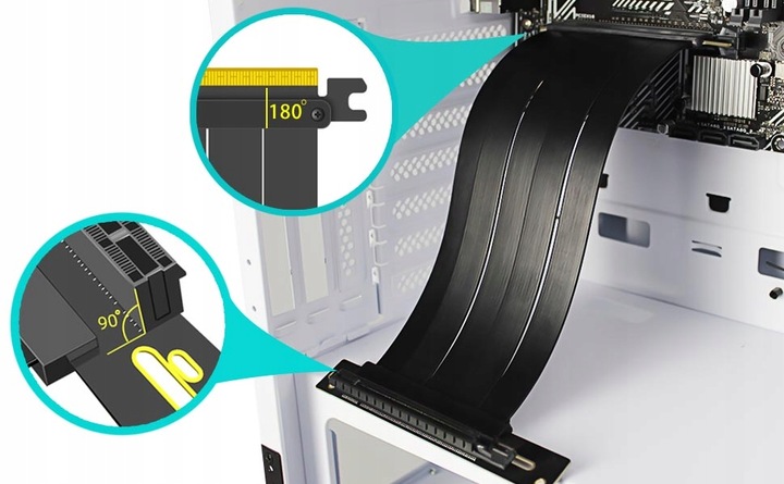 GLOTRENDS Kabel rozszerzający PCIe 4.0 X16 20cm