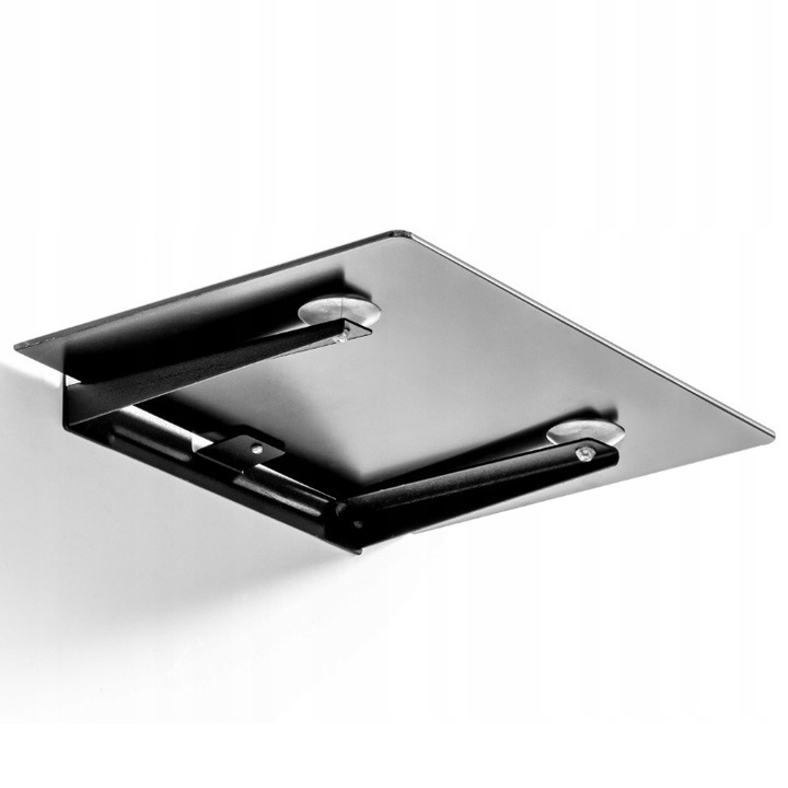 PÓŁKA ŚCIENNA RTV WISZĄCA SZKLANA DEKODER KONSOLA ODTWARZACZ DVD MAX 10 KG