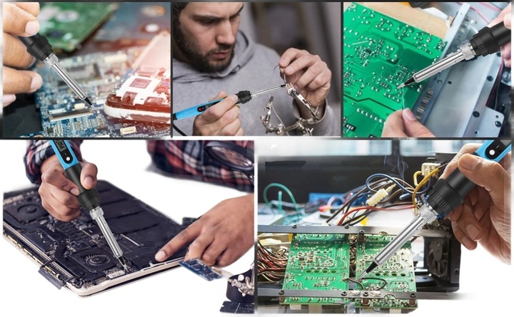 Zestaw Lutowniczy LUTOWNICA PRECYZYJNA 80W WYŚWIETLACZ LCD Walizka