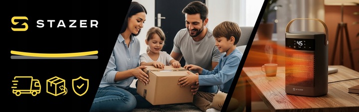 Termowentylator farelka nagrzewnica elektryczna cichy grzejnik timer pilot