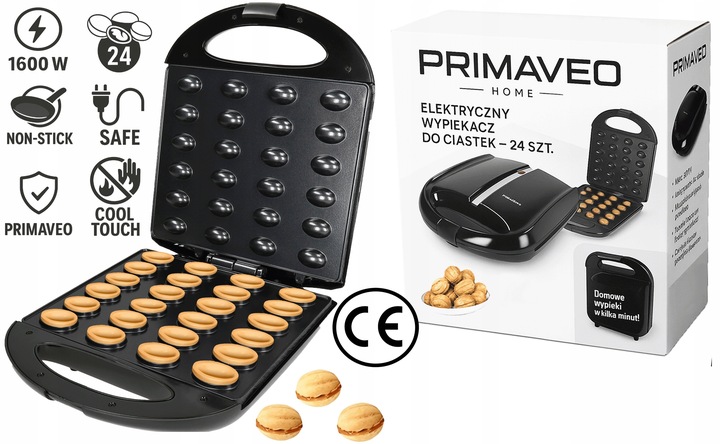 Opiekacz Do Orzeszków Ciastek Forma Nieprzywierająca Powłoka 24 SZT