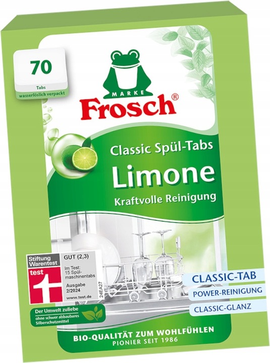 FROSCH Classic Lemon Tabletki do Zmywarki Skuteczne i Biodegradowalne x70
