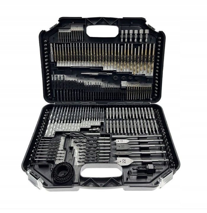 DUŻY ZESTAW KOMPLET WIERTEŁ DŁUT BITÓW OTWORNIC NASADEK 246 ELEMENTÓW HIT