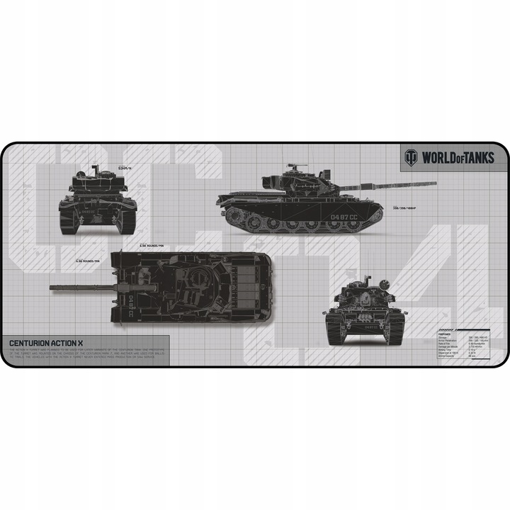 Podkładka pod Myszkę DUŻA Yenkee YPM WT90 WORLD of TANKS 900x400 + BONUS