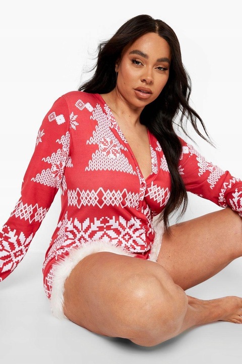 KOMBINEZON CZERWONY DO SPANIA BOOHOO 50