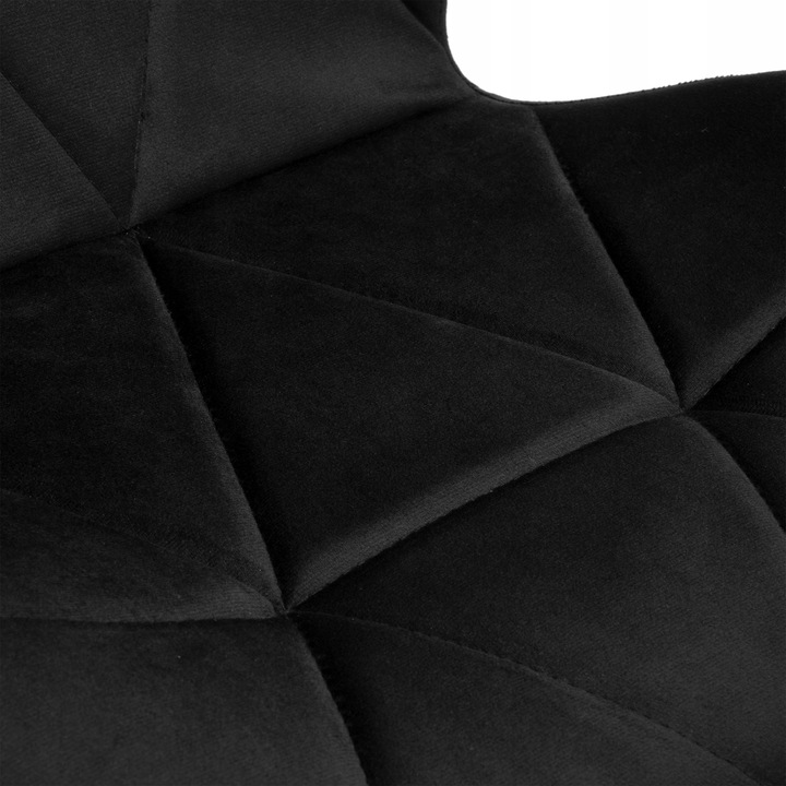 KRZESŁO BAROWE OBROTOWE REGULOWANE PIKOWANE HOKER WELUROWY CZARNY