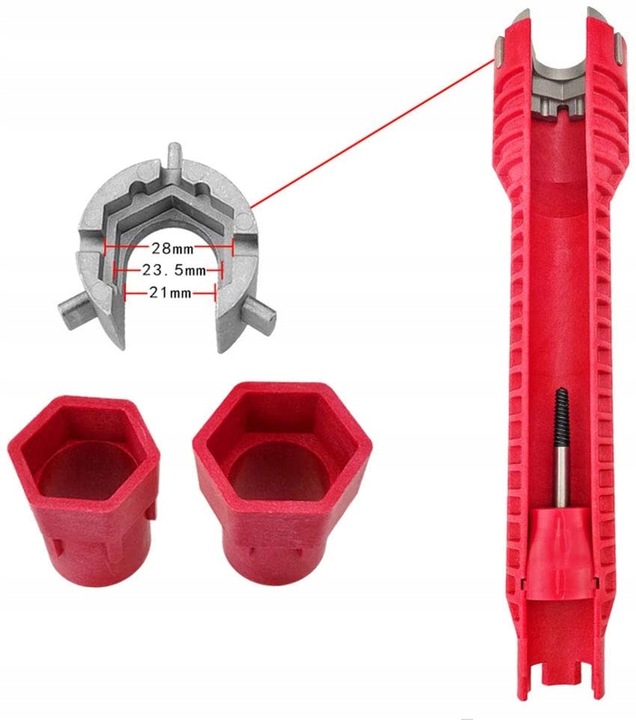 NASADOWY KLUCZ HYDRAULICZNY DO INSTALOWANIA KRANÓW ZLEWÓW BATERII