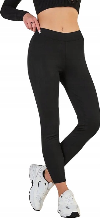 LEGGINSY BAWEŁNIANE damskie KLASYCZNE getry MODELUJĄCE 100% KRYJĄCE - S/M