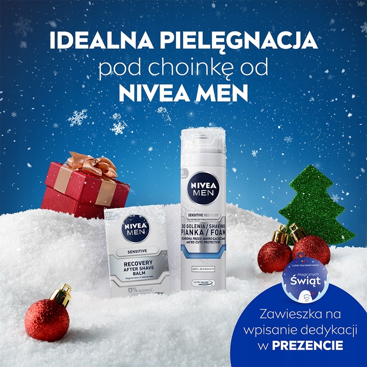 NIVEA MEN SENSITIVE RECOVERY Zestaw kosmetyków męskich do golenia na święta