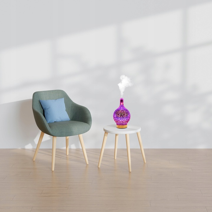 NAWILŻACZ POWIETRZA DYFUZOR ZAPACHOWY AROMATERAPIA JONIZATOR NOCNA