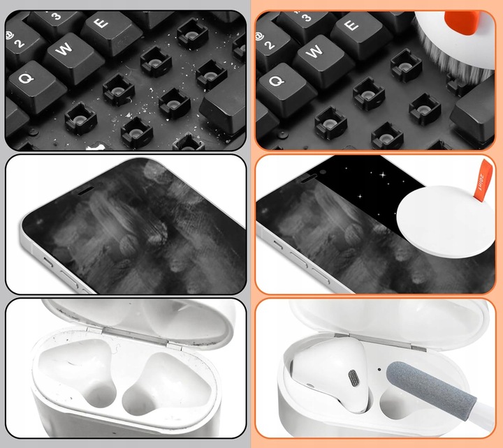 20w1 ZESTAW DO CZYSZCZENIA KLAWIATUR EKRANU SŁUCHAWEK AIRPODS IPAD IPHONE