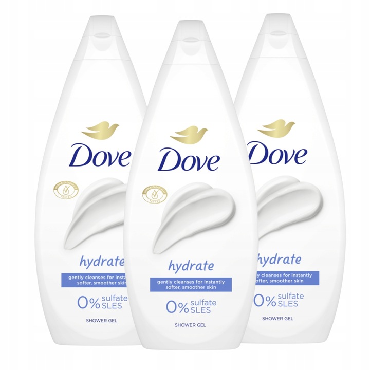 DOVE Essential Care Hydrate Żel pod prysznic 3 x 720ml
