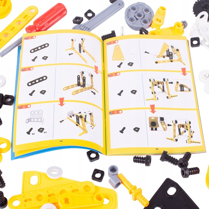 Klocki konstrukcyjne dla dzieci MEGA KONSTRUKTOR duży zestaw elementów