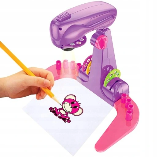 PROJEKTOR DO NAUKI RYSOWANIA RZUTNIK RÓŻOWY ZESTAW