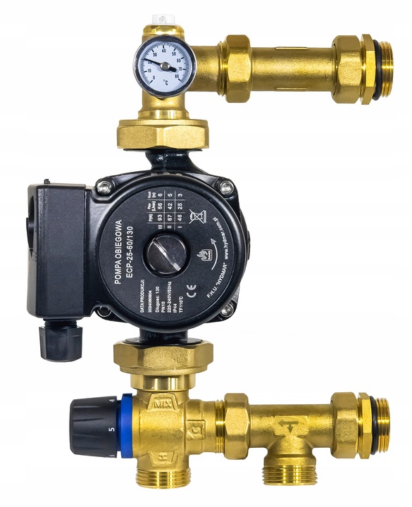 GRUPA POMPOWA MIESZAJĄCA DO ROZDZIELACZA PODŁOGÓWKI POMPA 25-60/130 20-43°C