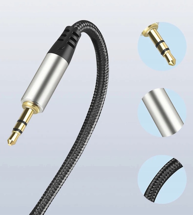 KABEL PRZEWÓD PRZEDŁUŻACZ PREMIUM AUX 3.5 MM MINI JACK AUDIO 5 M MIEDŹ
