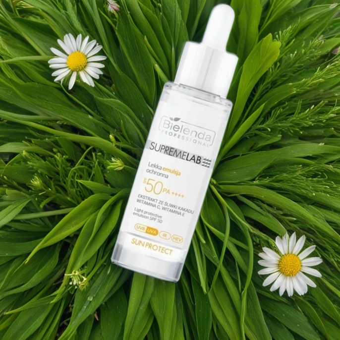 BIELENDA SUPREMELAB EMULSJA OPALANIA OCHRONNA SPF50 PA ++++ UVA UVB IR HEV