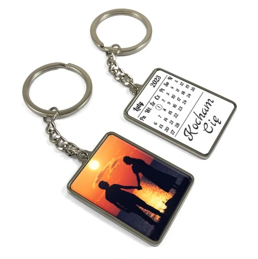 Brelok Do Kluczy Breloczek 2 Strony Data Kalendarz Zdjęcie Napis Dla Par