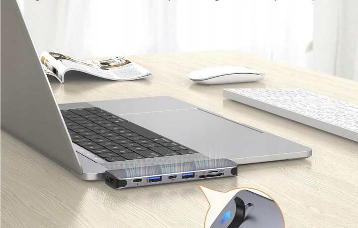 4Apple_pl HUB Thunderbolt 3 4 HDMI 4K USB do najnowszych MacBooków M1 M2 M3