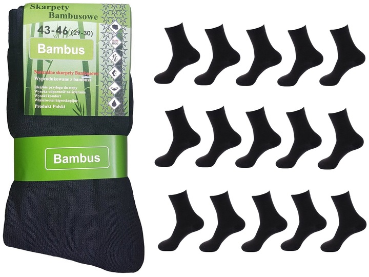 20 x POLSKIE SKARPETKI SKARPETY BAMBUSOWE ANTYBAKTERYJNE 43-46