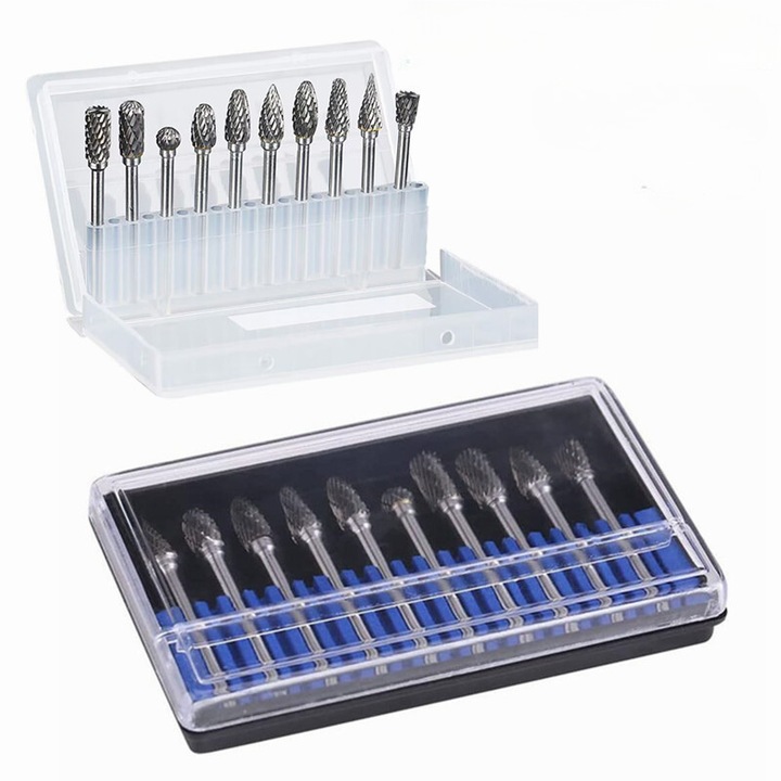 FREZY TRZPIENIOWE DO METALU 10SZT Z WĘGLIK WOLFRAMU Z WĘGLIKA