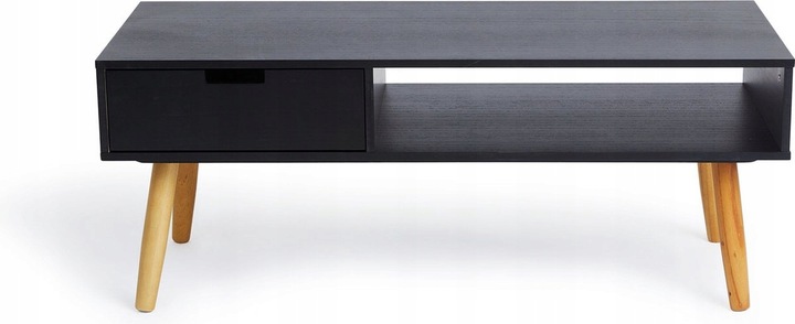 KOMODA Szafka RTV Kredens Regał na Telewizor z Szufladą CZARNY