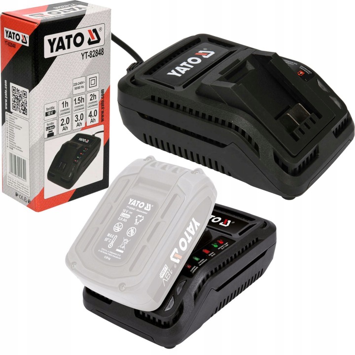 YATO ŁADOWARKA DO AKUMULATORÓW SYSTEM 18V YATO BATERIA YT-82848