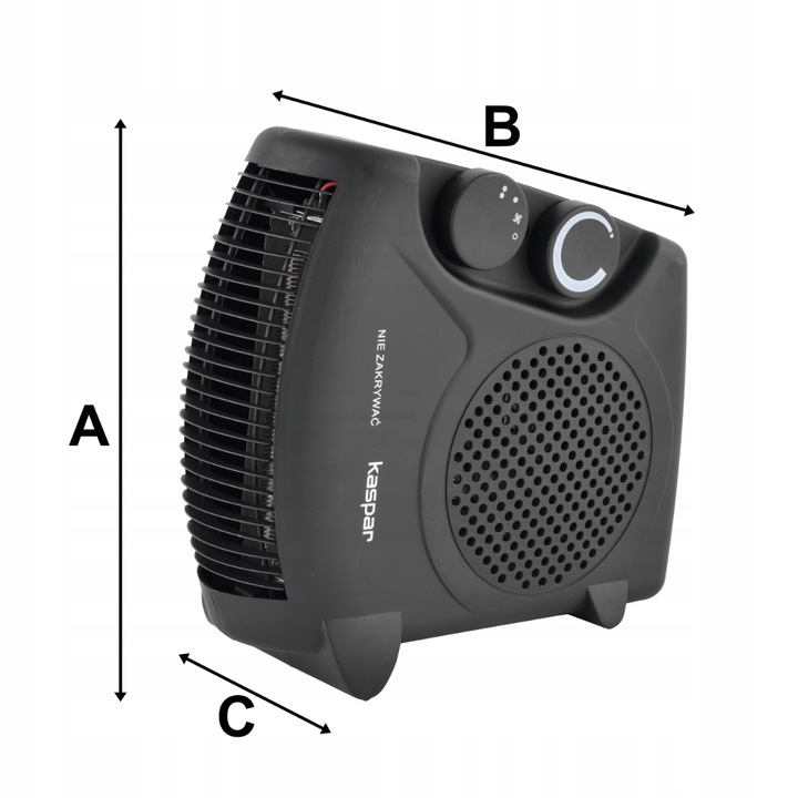 TERMOWENTYLATOR FARELKA GRZEJNIK ELEKTRYCZNY 2000W 3 POZIOMY Z