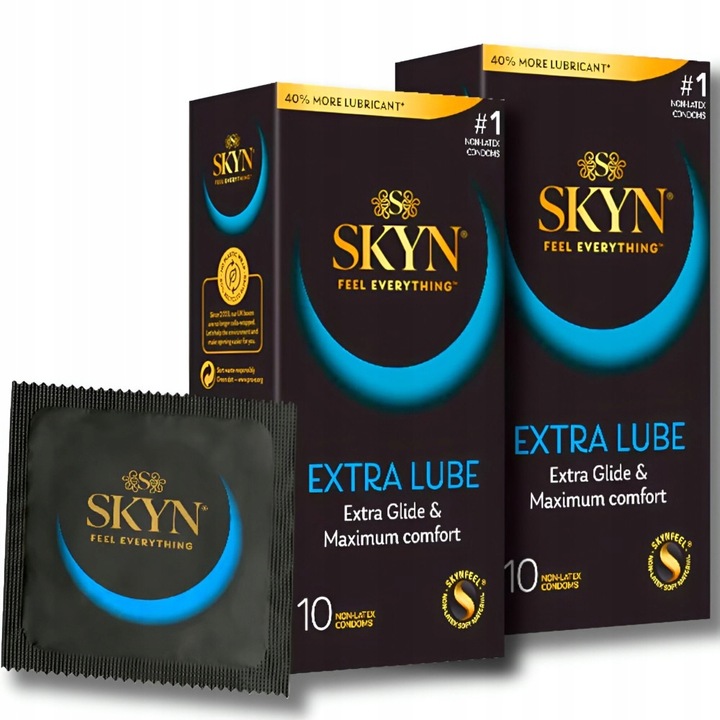 Prezerwatywy Unimil SKYN EKSTRA NAWILŻANE klasyczne nielateksowe 20 szt.