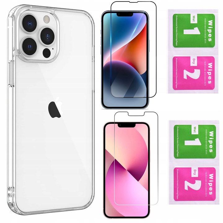 Etui I&G do iPhone 13 PRO | CLEAR Case Przezroczyste MOCNE + 2 x SZKŁO