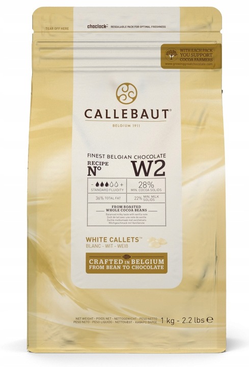 Czekolada Callebaut W2 BIAŁA do fondue pralin 1kg