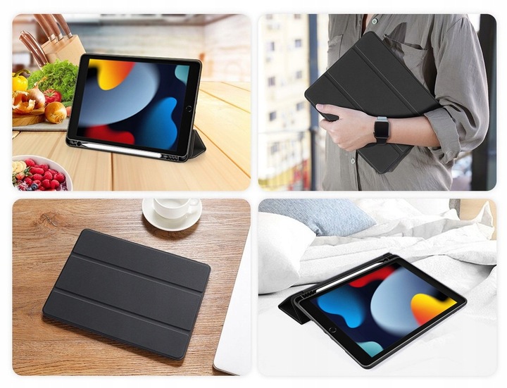ETUI POKROWIEC DO APPLE IPAD 10.2 GEN 9 2021 CZARNY