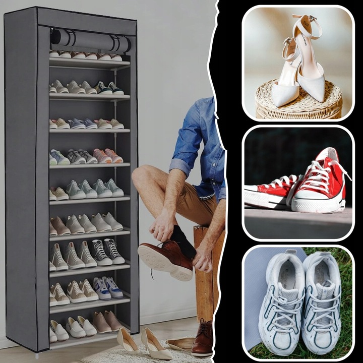 SZAFKA NA BUTY materiałowa tekstylna obuwie półka REGAŁ XL ogranizer