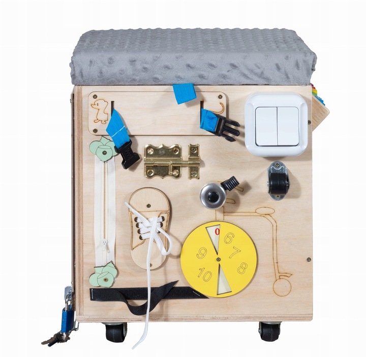 PUFA Manipulacyjna Na Zabawki Tablica Skrzynia