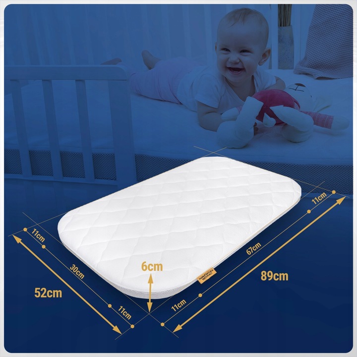 Materac do dostawki Kinderkraft Neste up do łóżeczka dostawnego Neste Grow