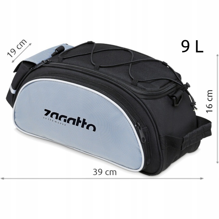 Torba rowerowa sakwa na bagażnik kufer pojemna torba na rower ZAGATTO