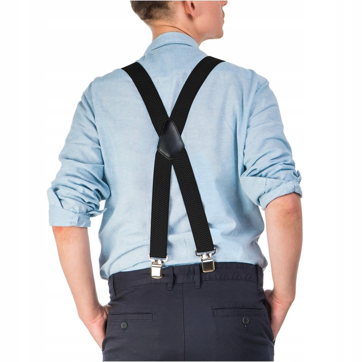 SZELKI MĘSKIE DO SPODNI MOCNE SZEROKIE CODZIENNE REGULOWANE POLSKIE