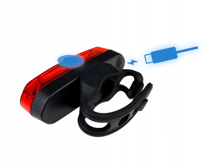 Lampka rowerowa mocna światło PRZÓD TYŁ na kierownice iLIGHT USB ZESTAW