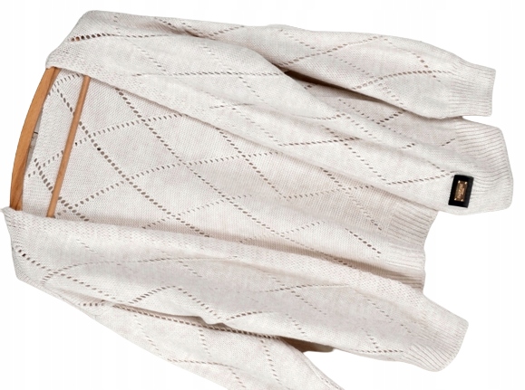 KARDIGAN AŻUROWY MODNA NARZUTKA SWETER AŻUROWY K55 M/L