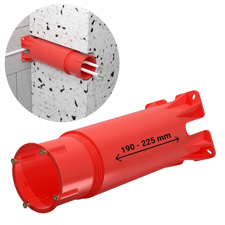 Puszka elektryczna do elewacji 200mm regulowana do styropianu 20