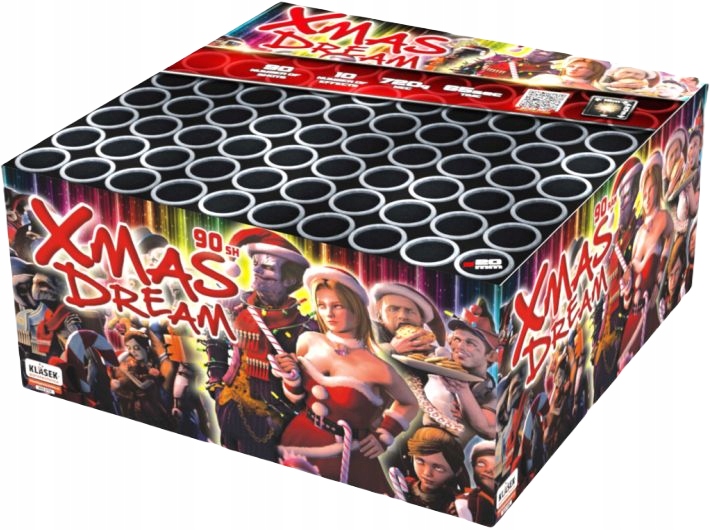 Bateria 90 strzałów 20mm - mix 10 efektów fajerwerki na imprezę pokaz