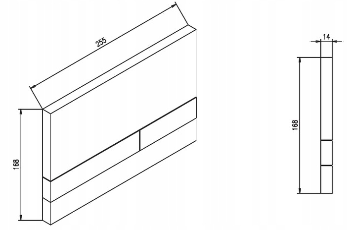 Przycisk spłukujący Jomo EXCLUSIVE 2.0 CZARNY MAT