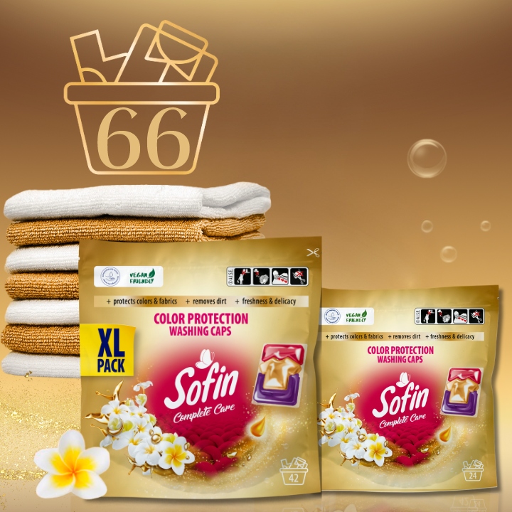 Sofin Kapsułki do Prania Kolorowych Tkanin Color Ochrona Kolorów 66 prań