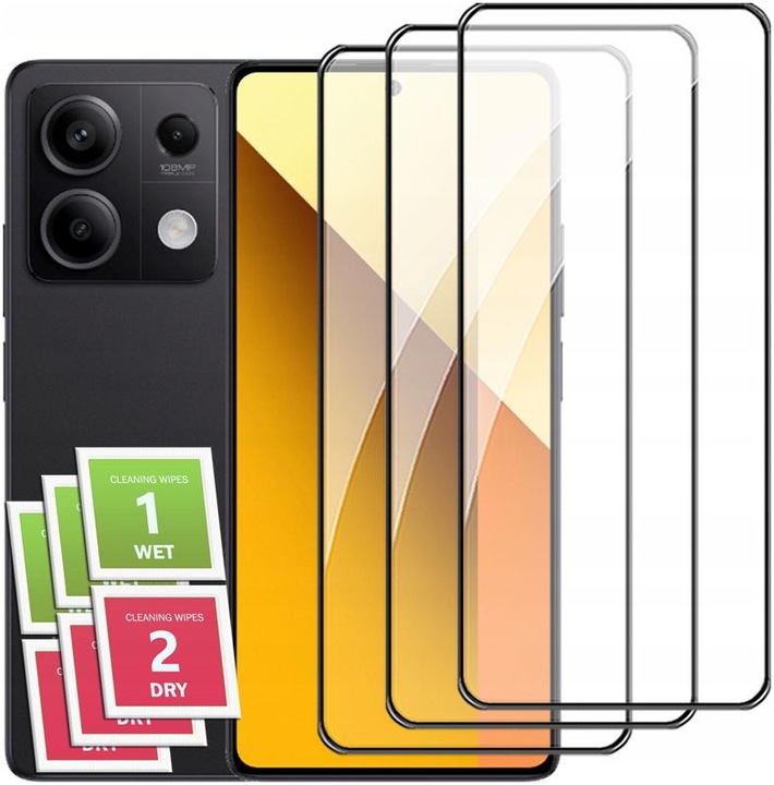 3x SZKŁO HARTOWANE 5D NA CAŁY EKRAN DO XIAOMI REDMI NOTE 13 5G SZYBKA 9H