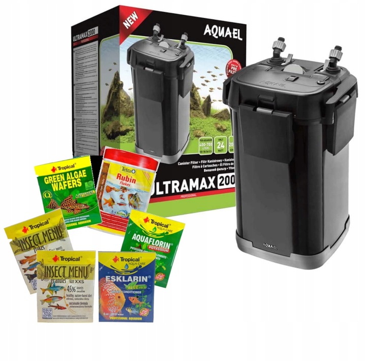 AQUAEL ULTRAMAX 2000 FILTR ZEWNĘTRZNY 700L +GRATIS